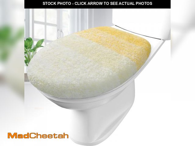 Lot 74-12440414 - OLANLY Soft Microfiber Bathroom Toilet Lid Cover, Machine Washable Covers, 17.5x15, Stays in Place R...