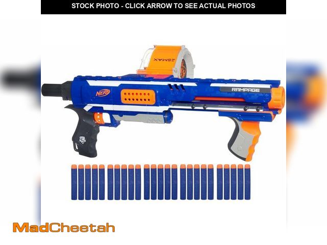 Lot 74-14067484 - NERF Rampage N-Strike Elite Toy Blaster with 25 Dart Drum Slam Fire for Kids, Teens, &amp; Adults (E...