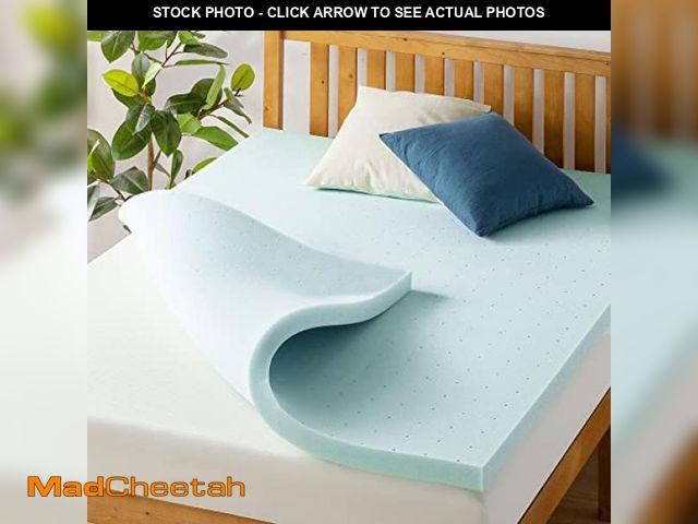 Lot 74-12398854 - Best Price Mattress 2 Inch Ventilated Memory Foam Mattress Topper, Cooling Gel Infusion, Dorm Essent...
