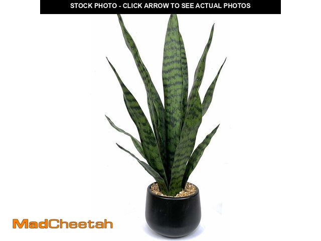 Lot 74-14355789 - Bird Fiy Artificial Snake Plant 22.5" Faux Agave Fake Sansevieria Artificial Potted Plants for Indoo...