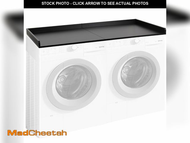 Lot 74-12785585 - clicliet Washer Dryer Countertop, Laundry Countertop with Edge Rails, 27.5" Depth x 54" Washer and D...