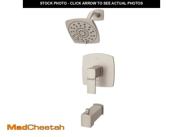 Lot 74-12910929 - Pfister Deckard 1-Handle Tub and Shower Faucet Trim Kit in Brushed Nickel (Valve Not Included) - UNU...