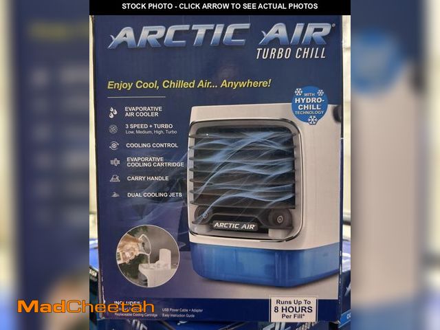 Lot 74-12539079 - NEW! Turbo Chill Desktop Evaporative Space Cooler With LED Nightlight - UNUSED