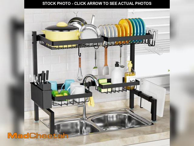 Lot 74-12313047 - SNSLXHÃ¯Â¼Â»2-Tier 4 BasketsÃ¯Â¼Â½Over The Sink Dish Drying Rack, 24.8"-35.4", Large Sink Rack for K...
