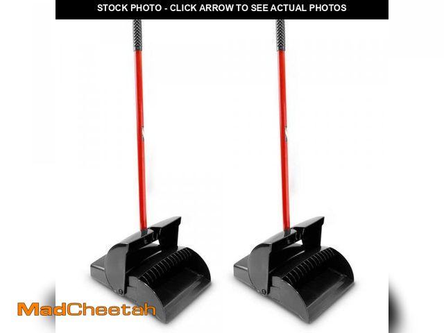 Lot 74-12463781 - Libman 12 in. x 36 in. High Power Closed Lid Lobby Dustpan with Handle (2-Pack) - UNUSED