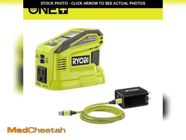 Lot 74-12558130 - RYOBI 18V ONE+ 150-Watt Portable Battery Inverter Power Source and Charger for 18V ONE+ Batteries (T...