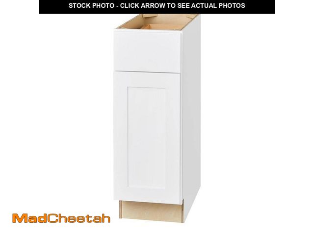 Lot 74-14590741 - Hampton Bay Avondale 12 in. W x 24 in. D x 34.5 in. H Ready to Assemble Plywood Shaker Base Kitchen ...