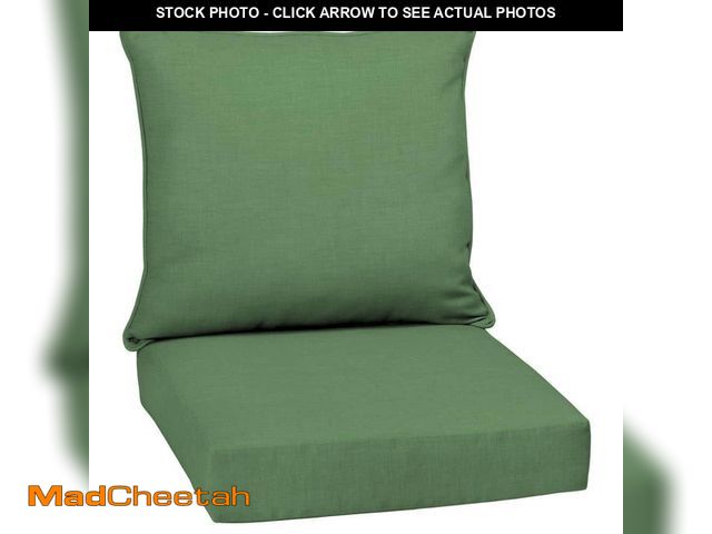 Lot 74-14355481 - ARDEN Leala Texture 24 in. x 24 in. 2-Piece Deep Seating Outdoor Lounge Chair Cushion in Moss - UNUS...