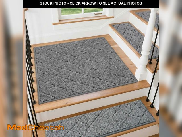 Lot 74-13713572 - COSY HOMEER Stair Landing Rugs Non-Slip Corner Indoor Edging Stair Treads for Wooden Steps,Washable ...