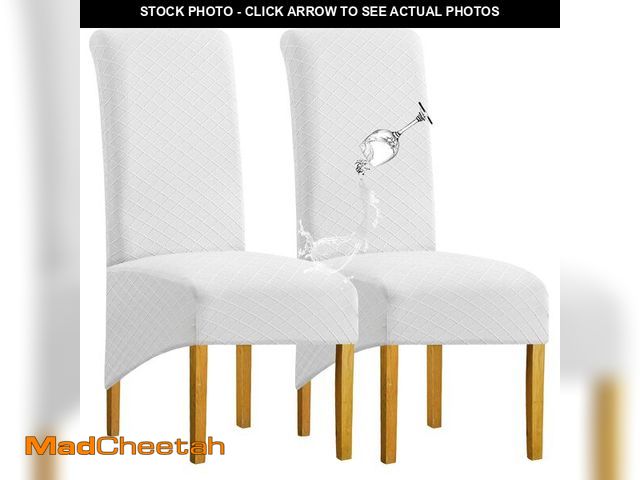 Lot 74-14145451 - BOGUANG Waterproof XL/Oversized Dining Chair Cover, Parsons Chair Covers(Beige, Set of 2(XL)) - UNUS...