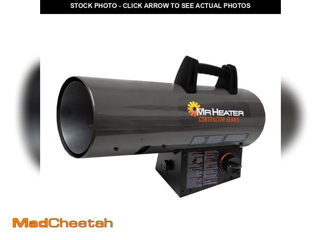 Lot 74-13021683 - Mr. Heater Contractor Series 125,000 BTU Forced Air Propane Outdoor Space Heater with 10 ft. Hose an...