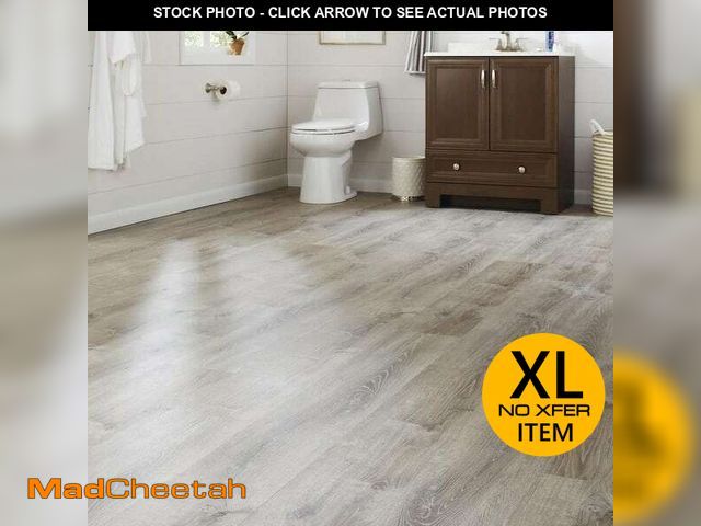 Lot 74-12778111 - Sterling Oak 6 MIL x 8.7 in. W x 48 in. L Click Lock Waterproof Luxury Vinyl Plank Flooring (20 Boxe...