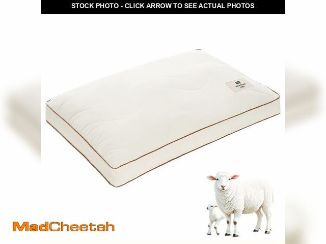 Lot 74-14155253 - YOUR MOON Natural Soft Wool Pillow Standard Size Set of 2, Support Soft Bed Pillows for Sleeping, Pr...