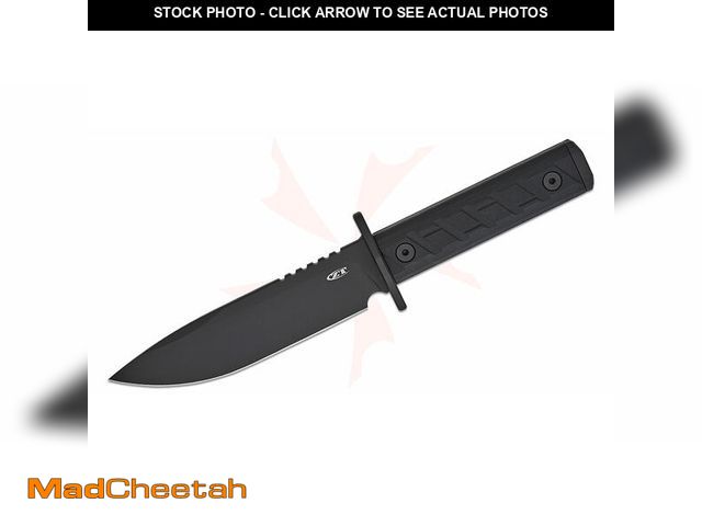 Lot 74-13564878 - 0006 Fixed Blade Knife with Kydex Sheath, 5.9 inch CPM 3V Drop Point Blade with Black G10 Handle, Fu...