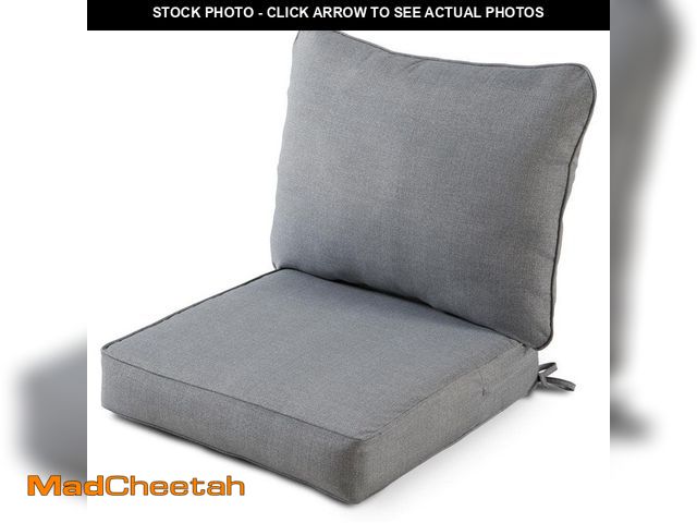 Lot 74-13768644 - Greendale Home Fashions 24 in. x 24 in. 2-Piece Deep Seating Outdoor Lounge Chair Cushion Set in Hea...