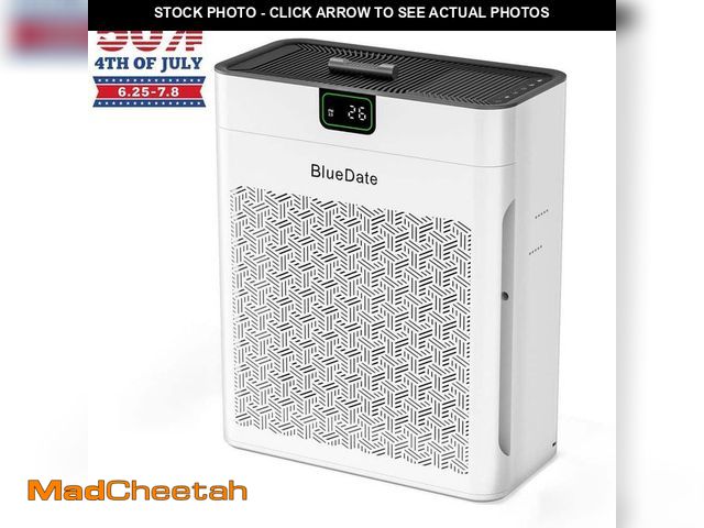 Lot 74-14255392 - Edendirect 1100 sq. ft. H13 HEPA Personal Air Purifier in White with PM2. 5 Sensor, Sleep Mode, for ...