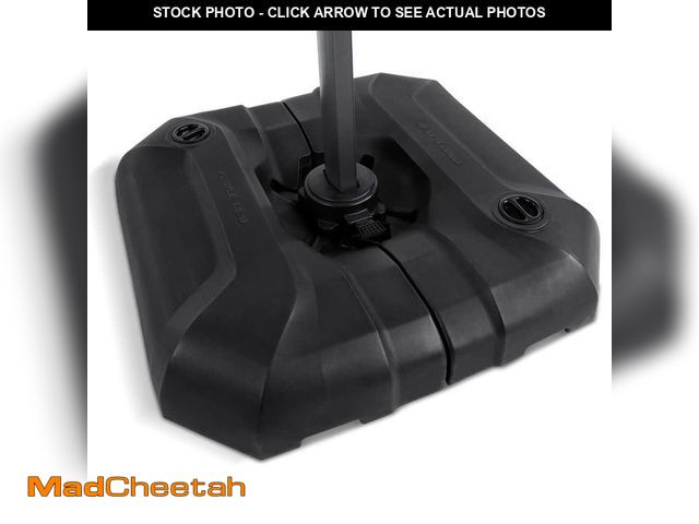 Lot 74-14312222 - PURPLE LEAF Square Patio Umbrella Base Water and Sand Filled in Black - UNUSED
