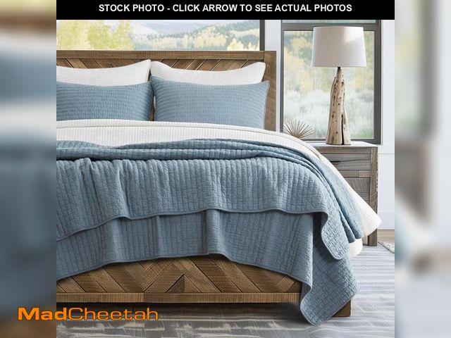 Lot 74-11549573 - EVERGRACE x Kinsey Walsh Cross Stitch Pre-Washed Cotton Quilt Bedding Set King Size, Oversized 3 Pie...