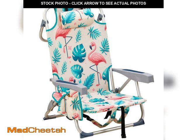 Lot 74-14322282 - Ktaxon Backpack Beach Chair, 5-Position Protable Beach Chair, Light-Weight Foldable Camping Chair wi...