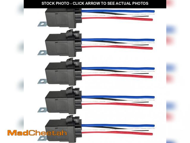 Lot 74-12437622 - irhapsody 4-pin 40/30AMP 12V DC Waterproof Relay with Heavy Duty Wires, SPST Automotive Relay, Pack ...