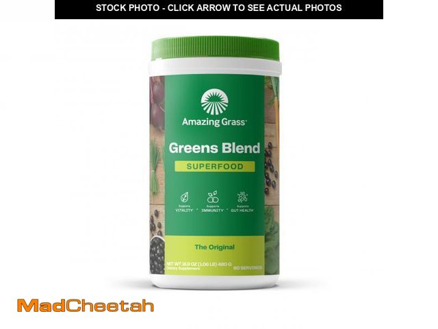 Lot 74-12408401 - Amazing Grass Greens Blend Superfood: Super Greens Powder with Spirulina, Chlorella, Beet Root Powde...