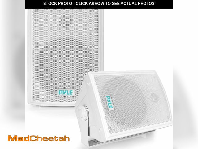 Lot 74-14591428 - Pyle Home Pyle PDWR63 Dual Waterproof Outdoor Speaker System-6.5 Inch Pair of Weatherproof Wall or C...