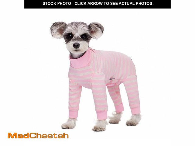 Lot 74-13471318 - Dog Striped Recovery Suit, Puppy After Surgery Onesie for Female Male Small Dogs, Dogs Cats Long Sle...