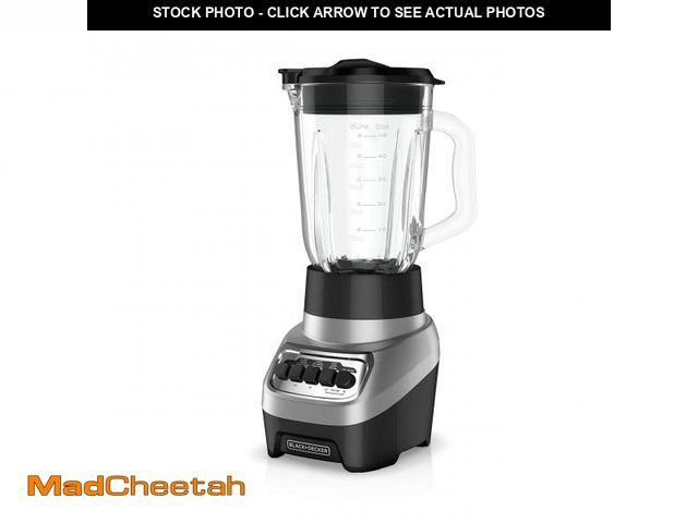 Lot 74-12213786 - BLACK+DECKER PowerCrush Countertop Blender, 6-Cup Glass Jar, For Smoothies and More, Stainless Steel...