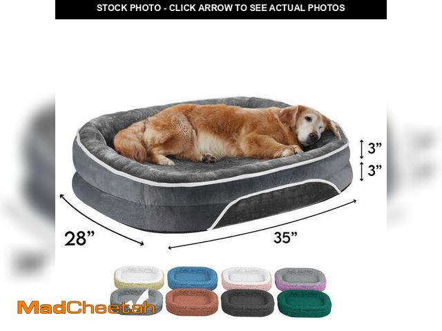 Lot 74-12549331 - Ophanie 35in Luxury Sofa-Style Pet Orthopedic Bed for Large and Medium Dogs â Removable Machine-Wa...