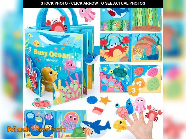 Lot 74-13715400 - hahaland Ocean Busy Book for Toddlers 1-3, Montessori Toys Sensory Activity Busy Board, Travel Toy f...