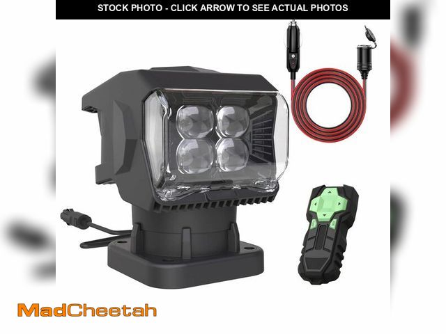 Lot 74-12704213 - NOVCAPAR Remote Control LED Spotlight for Truck &amp; Boat, 50W 7500LM 360ÃÂ° Rotating Magnetic Sea...