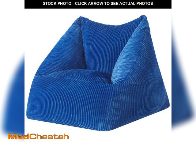 Lot 74-12533373 - Mainstays by Becky G. &amp; Alejandra Ribbed Plush Compressed Foam Chair, Blue - UNUSED