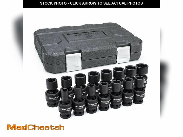 Lot 74-13772226 - GEARWRENCH 1/2-Inch 6 Point Metric Universal Impact Socket Set (15 Piece) - 84939N - UNUSED