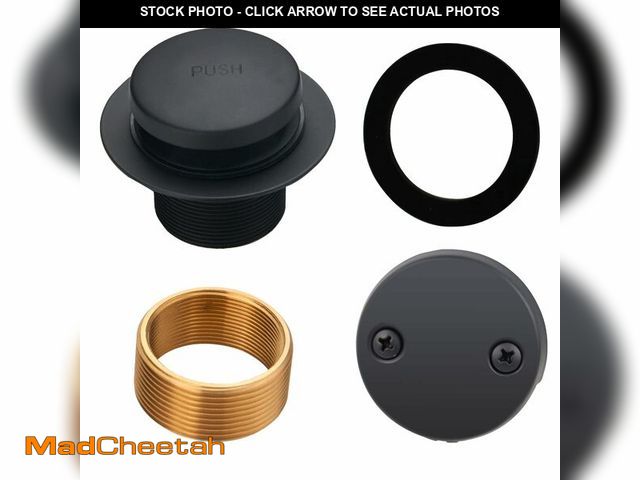 Lot 74-14206792 - Black Tub Drain Tip-Toe Tub Trim Set Conversion Kit Assembly, Hidrop Bathtub Drain Replacement Trim ...
