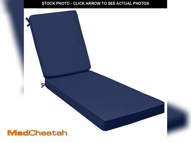 Lot 74-14205772 - AAAAAcessories Outdoor Chaise Lounge Cushions, Fade-Resistant, Waterproof Patio Furniture Replacemen...