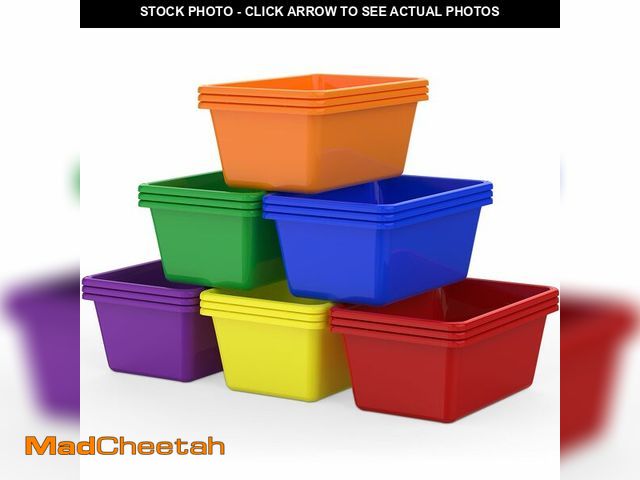 Lot 74-13541973 - Dcocdeely 18 Pcs Plastic Small Cubby Bins Books Bins Toy Storage Bins Classroom Storage Organizer Co...
