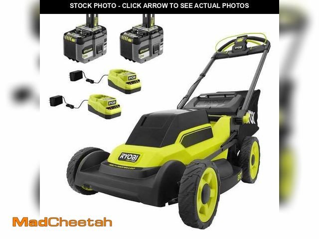 Lot 74-14441277 - RYOBI ONE+ HP 18V Brushless 20 in. Cordless Battery Walk Behind Self-Propelled Lawn Mower w/ (2) 6.0...
