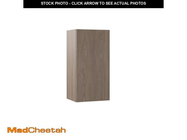 Lot 74-12675262 - Hampton Bay Designer Series Edgeley Assembled 15x30x12 in. Wall Kitchen Cabinet in Driftwood - UNUSE...