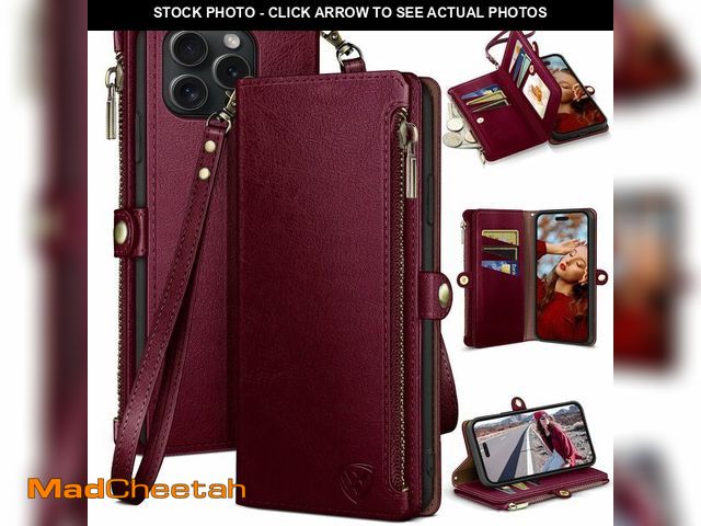 Lot 74-12719044 - XcaseBar Compatible with iPhone 15 Pro 6.1" Wallet case with Zipper Credit Card HolderÃ£â¬ÂRFID Bl...