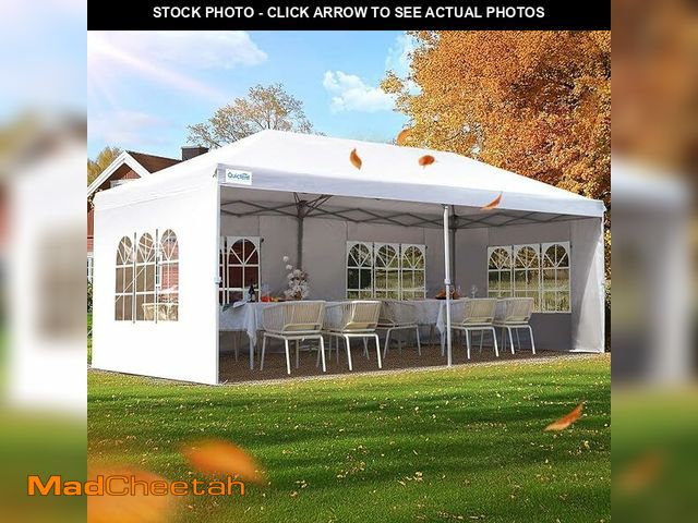 Lot 74-13791104 - 10x20 Pop Up Canopy with 4 Sidewall (Cover ONLY) ,Heavy Duty Canopy UPF 50+ All Season Wind Waterpro...