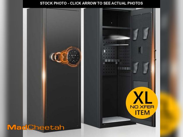 Lot 74-14310241 - Sapital 10-12 Biometric Gun Safe for Rifles and Pistols, Large Rifle Cabinet with Gun Racks and Remo...