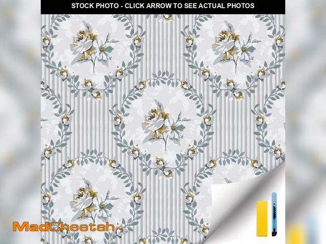 Lot 74-12520473 - LKMILET Peel and Stick Wallpaper Rose Floral Leaf Vintage Removable Wallpaper Self Adhesive Renter F...