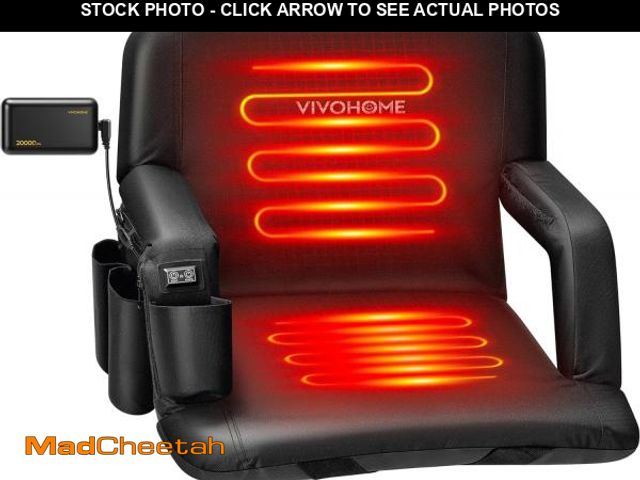 Lot 74-12512084 - SPECSTAR 24'' Heated Stadium Seats with 20000mAh Power Bank, Bleacher Chairs with 12V 20W PD Fast Ch...