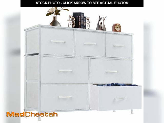 Lot 74-12765225 - CONCETTA 7-Drawer Fabric Dresser Storage Chest for Bedroom, Closet, Storage Furniture for Adults, Wh...