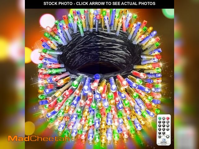 Lot 74-10827206 - XURISEN 403FT Christmas Lights, 1000 LED Super Long String Lights 8 Modes &amp; Memory Timer Plug in...