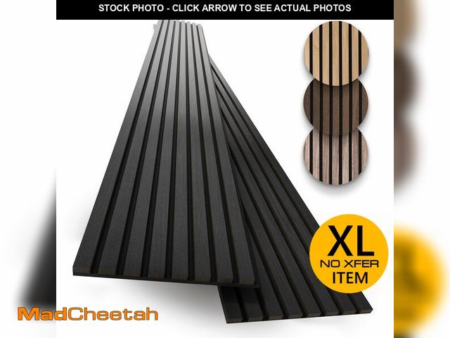 Lot 74-12568299 - 2-Pack Acoustic Wall Panels - Wood Slat Wall Decor - Soundproof Panels - UNUSED