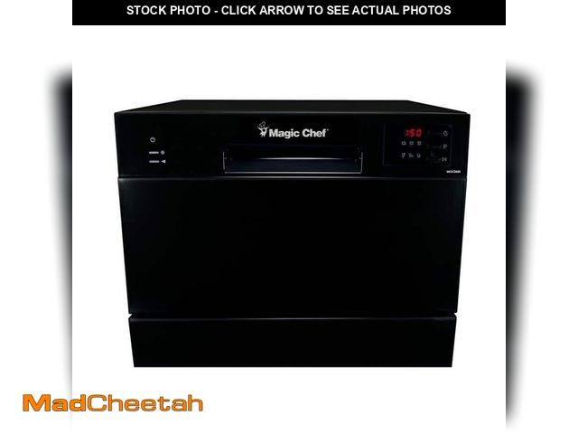 Lot 74-12558525 - Magic Chef 21 in. Black Electronic Countertop 120-volt Dishwasher with 6-Cycles, 6 Place Settings Ca...
