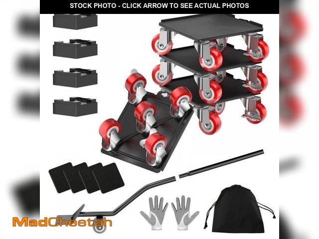 Lot 74-12438908 - LOYAL TIGER 2000LBS Heavy Duty Furniture Dolly &amp; Mover - 6.4" Carbon Steel Panel with 5X 360ÃÂ°...
