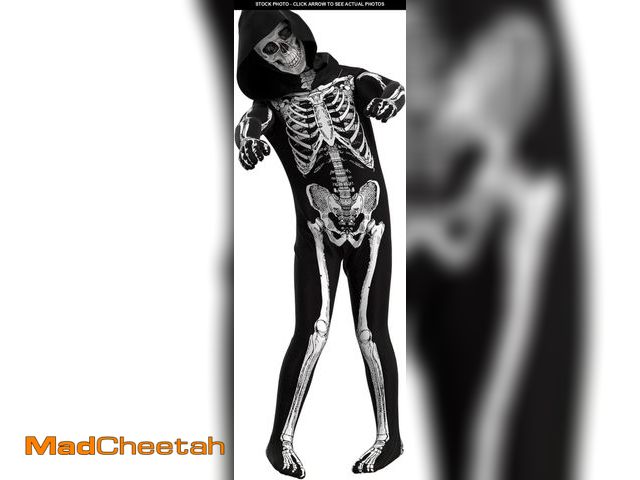 Lot 74-12325234 - Cupohus [2023 SIZE UPDATE Halloween Costume, Skeleton Costume Bodysuit Jumpsuit - Scary Black and Wh...