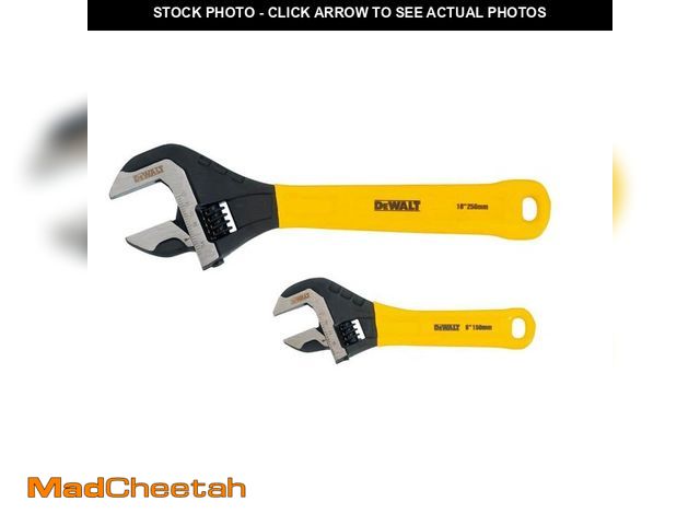Lot 74-13691625 - *DIRTY/SCRATCHED/MISSING ONE* DEWALT Adjustable Wrench Set (2-Piece) *DIRTY/SCRATCHED/MISSING ONE*  ...